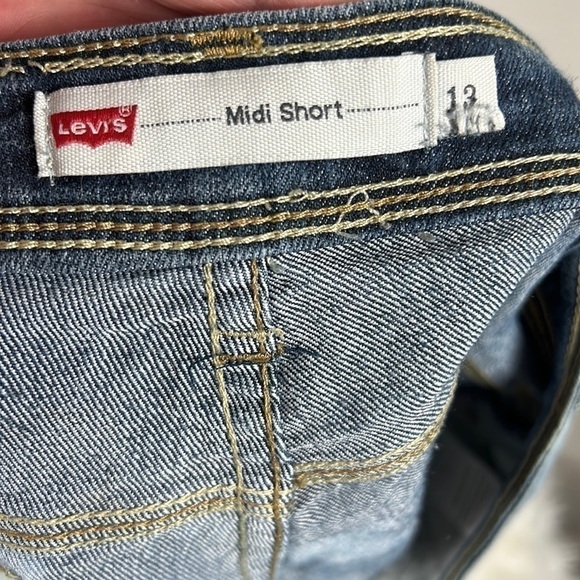 Levi’s Bleach Dyed MIDI Shorts Size 13 - Picture 2 of 6